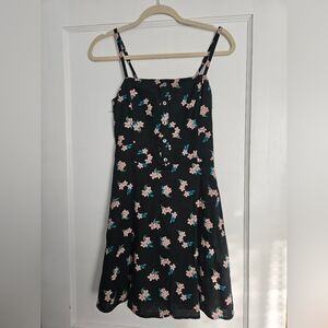 🆕️Hollister Floral Black Spaghetti Strap Dress